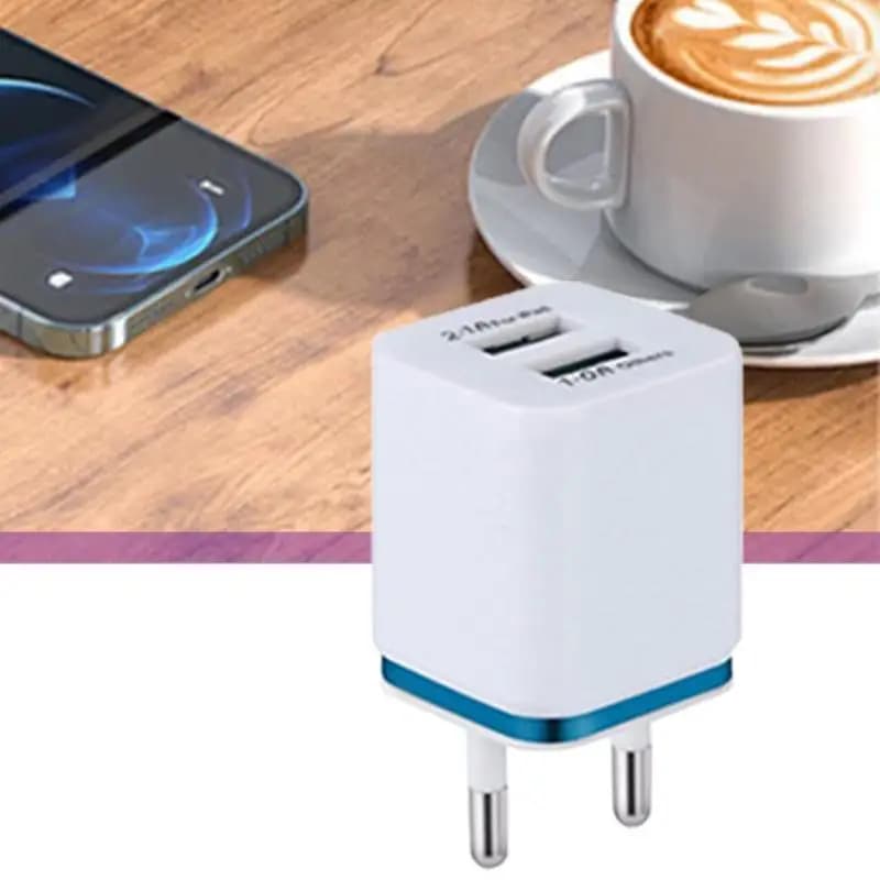 Smart Charging USB Wall Charger USB Wall Charger Adapter for DualUSB Mobile Phone Wall Charger DualCharger Block Portable and Secure for