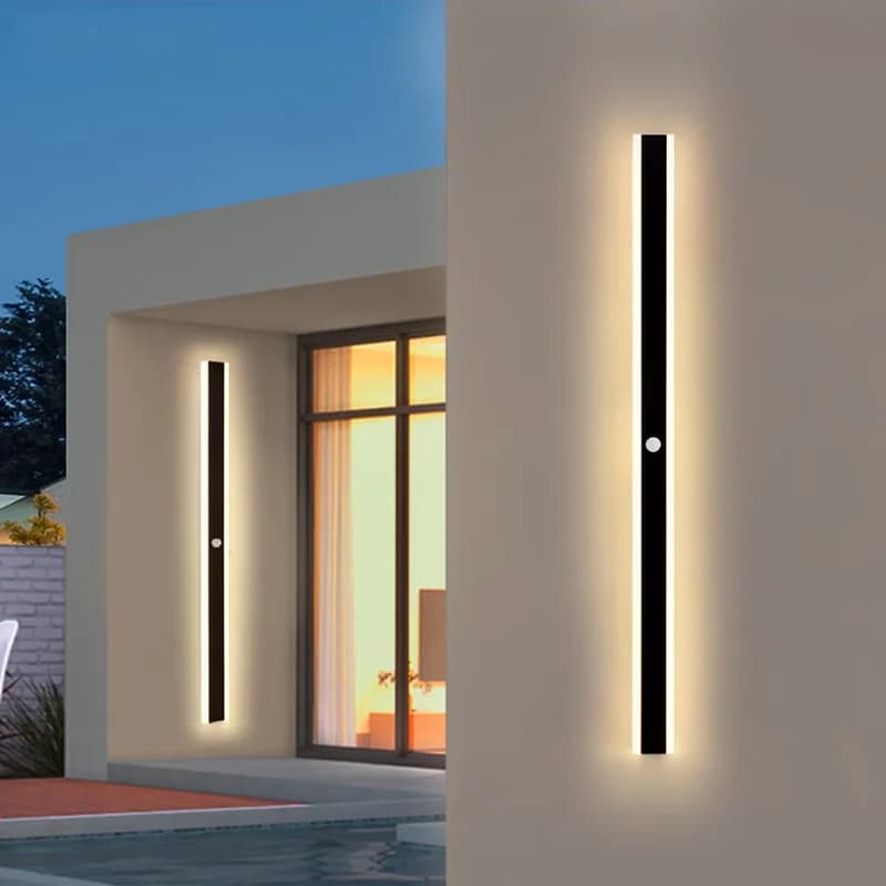 Lampada da parete per esterni con sensore di movimento 110 V-240 V IP65 Lampade da parete moderne a LED in acrilico satinato Lampade da parete per interni Decorazione della stanza