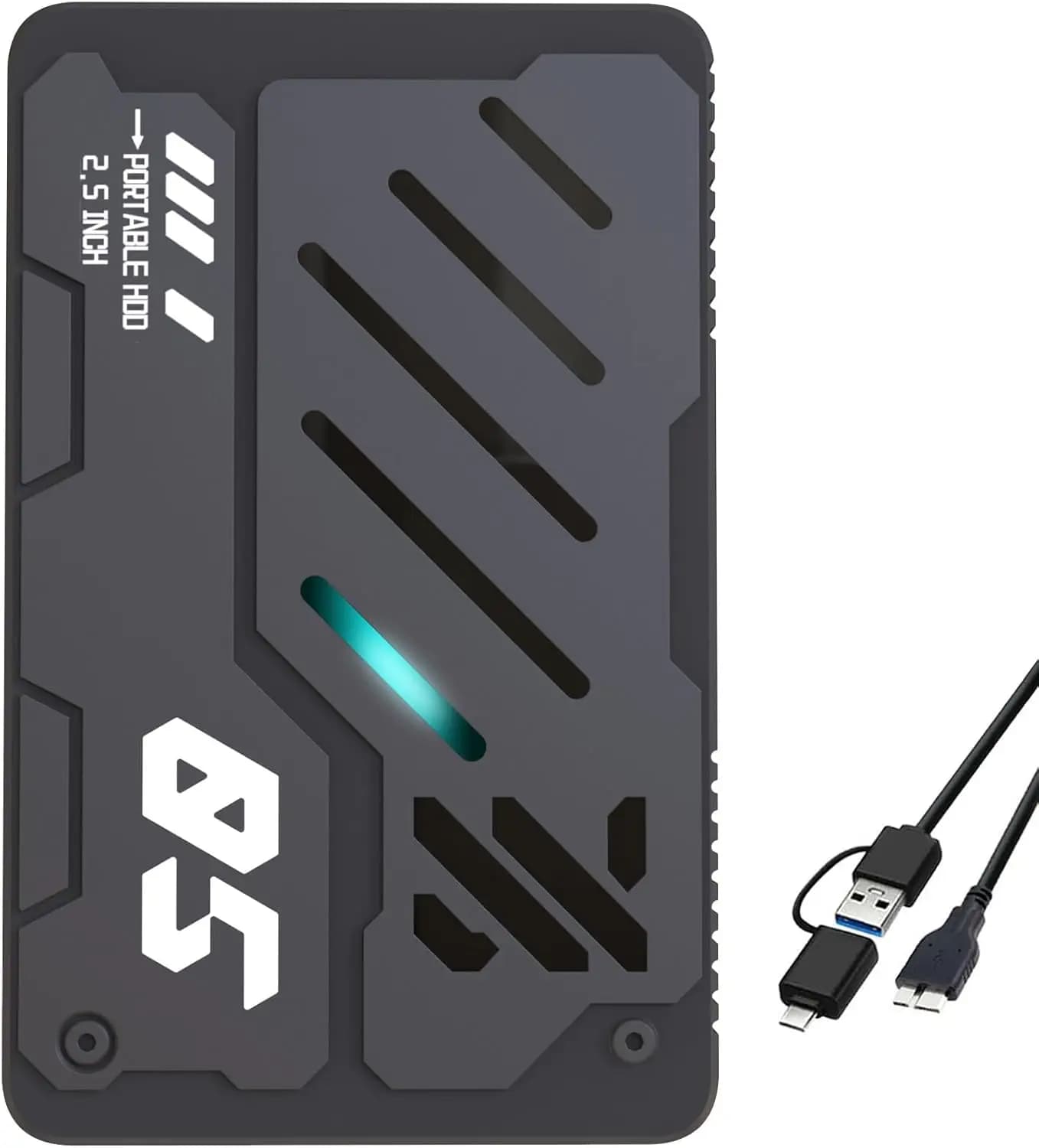 Hard Disk Esterno Ultra Sottile Portatile USB 3.0 per PC, Laptop, Mac, Xbox One, PS4, PS5 (1TB) con Trasferimento Dati Veloce