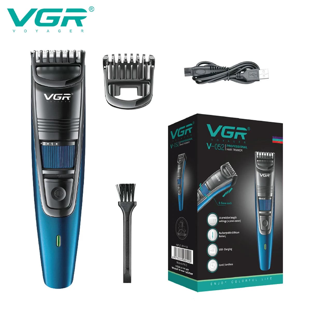 VGR 052 Adjustable Haircuts Professional Haircuts Rechargeable Haircut for Men