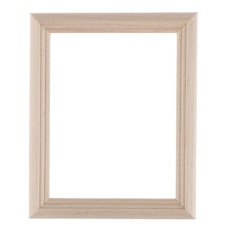 Accessori per mobili per giocattoli modello cornice per foto in legno in miniatura per casa delle bambole 1/12