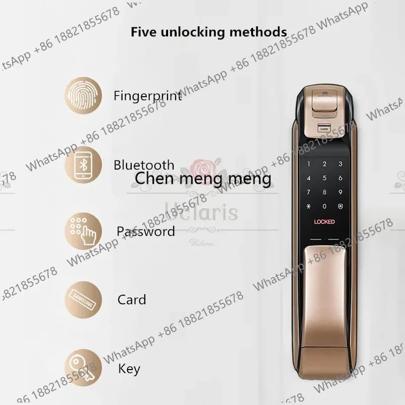 Serratura Digitale Intelligente con Impronta Digitale DP728, Maniglia Automatica Push-Pull per Casa, Serratura Elettronica Antifurto con Password