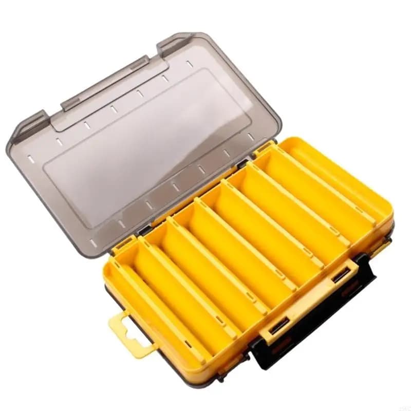 Double side equipment transport case. transparent box for fishing baits. Organizers