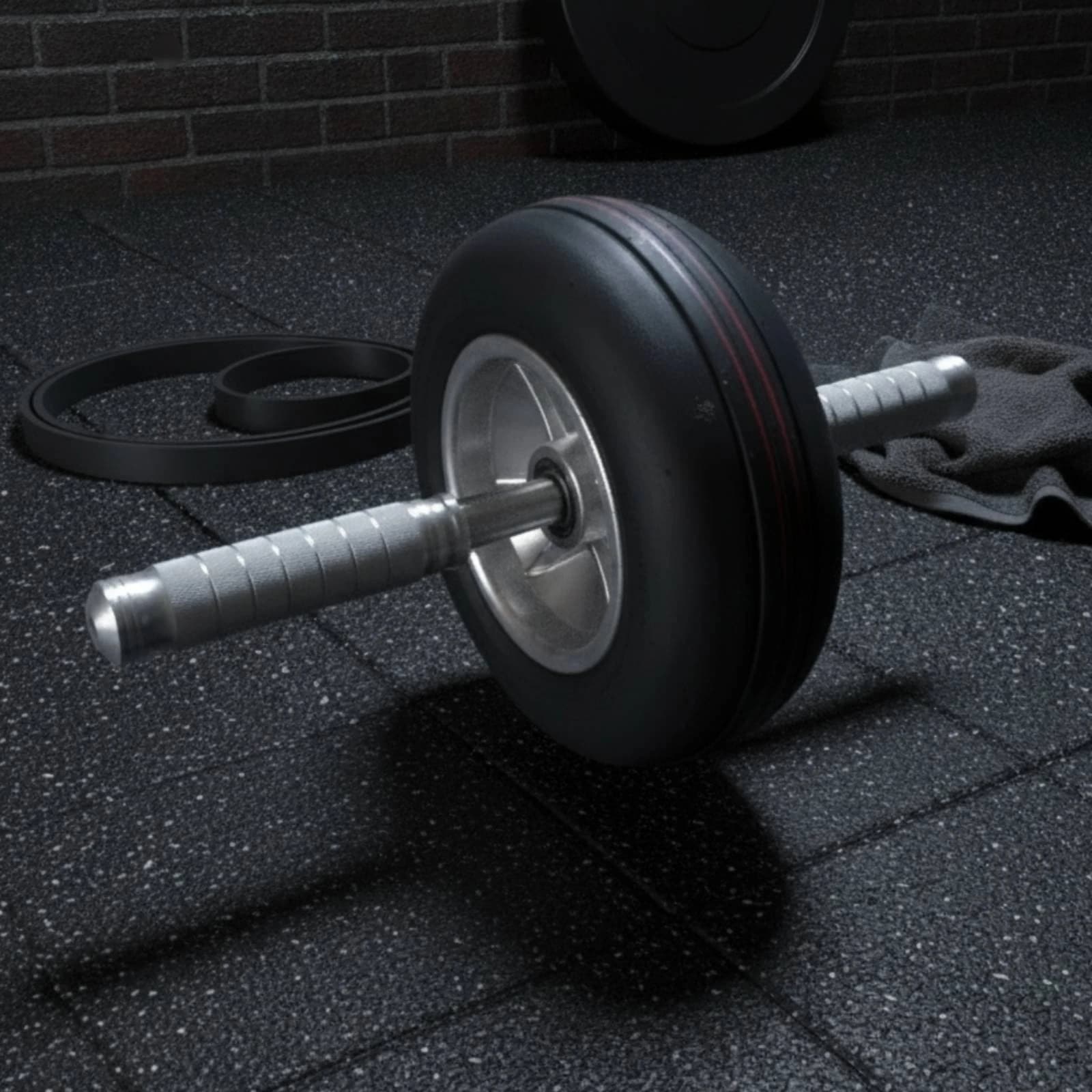 Ab Wheel Knurled Ab Roller Workout Roller Non-Slip Quiet for Fitness Enthusiasts, Home Gym