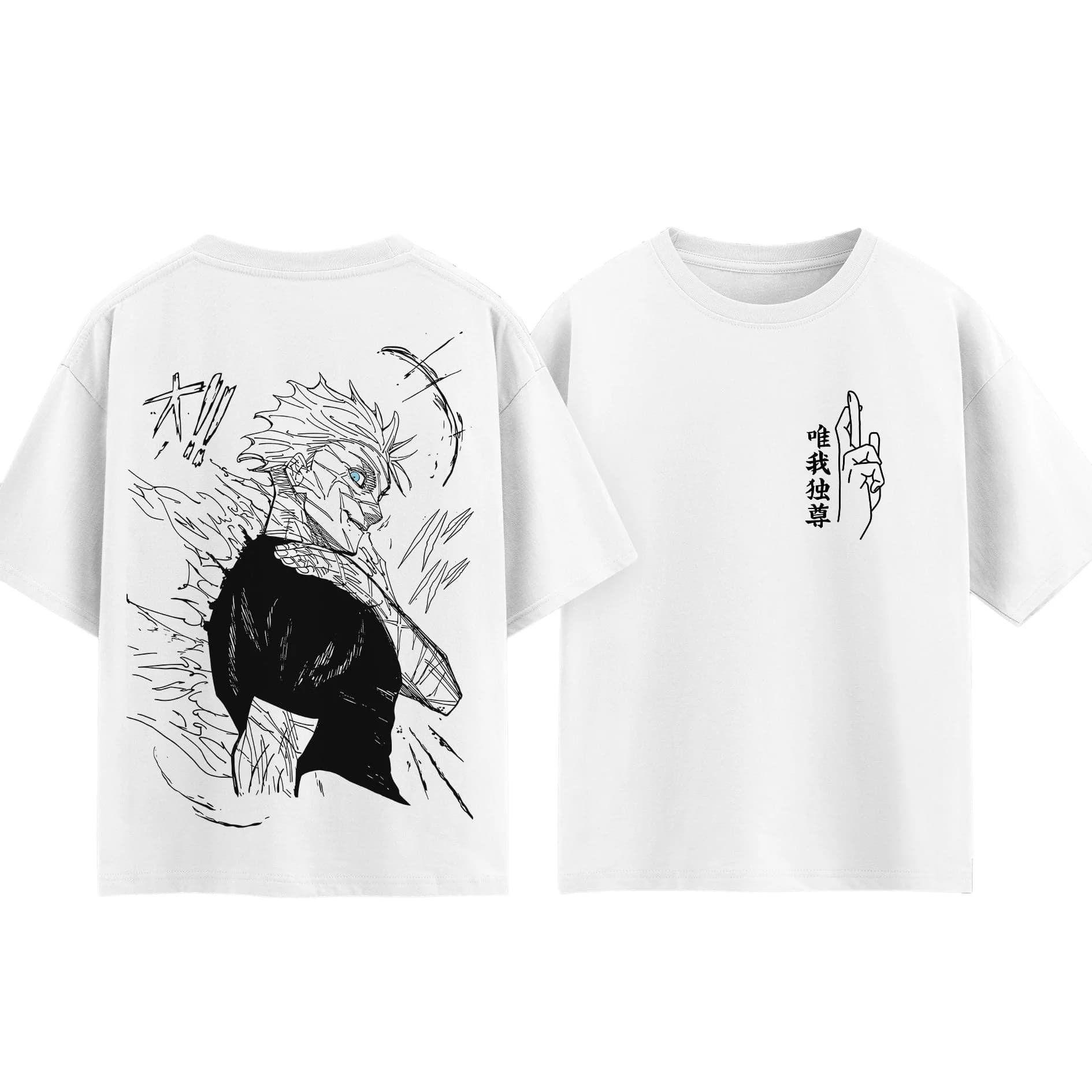 T-shirt Anime Jujutsu Kaisen Gojo Satoru per Uomo e Donna, Abbigliamento Estivo in Cotone, Moda Traspirante per Fan dell'Anime, Magliette a Maniche Corte Unisex