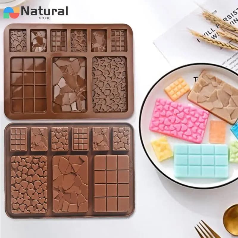 Stampo in silicone per barretta di cioccolato Stampi per barrette di cioccolato per waffle e caramelle Stampi per barrette di proteine e energia fatti in casa Stampi per cera da forno