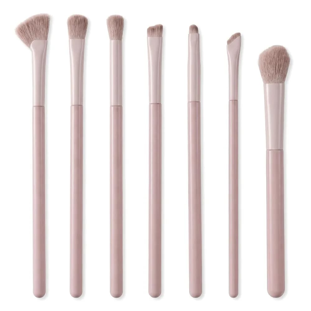 7-Piece Makeup Brush Set with Soft Hairs for Eyeliner, Eyebrow and Blending Eyeshadows