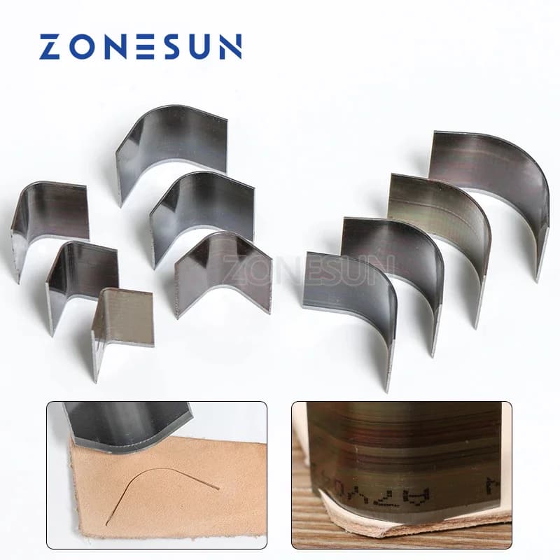 ZONESUN 10pcs/lot Leather Wallet Bag Corner Round Punching Tool Handmade Belt Round Cut Sets DIY Leather Braclect Corner Punch