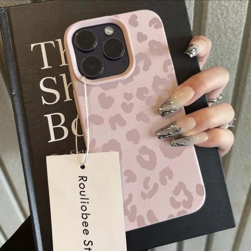 Phone Case For iPhone 16e 16 15 14 13 12 11 Pro Max 16 Plus XS Max X XR Minimalist Leopard Print Lichee Patterns Soft tpu Cover