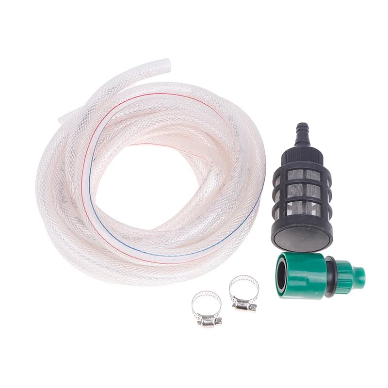 Kit Accessori per Idropulitrice Portatile Domestica, Set Tubo di Aspirazione con Filtro per Acqua ad Alta Pressione 5M per Lavaggio Auto