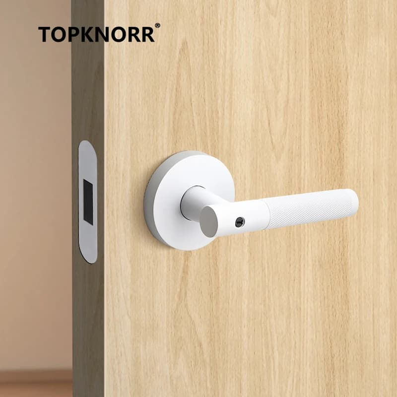 Porta con serratura a chiave Maniglia zigrinata Serratura magnetica per interni domestici Maniglia per porta della camera da letto Maniglia sferica a tre poli