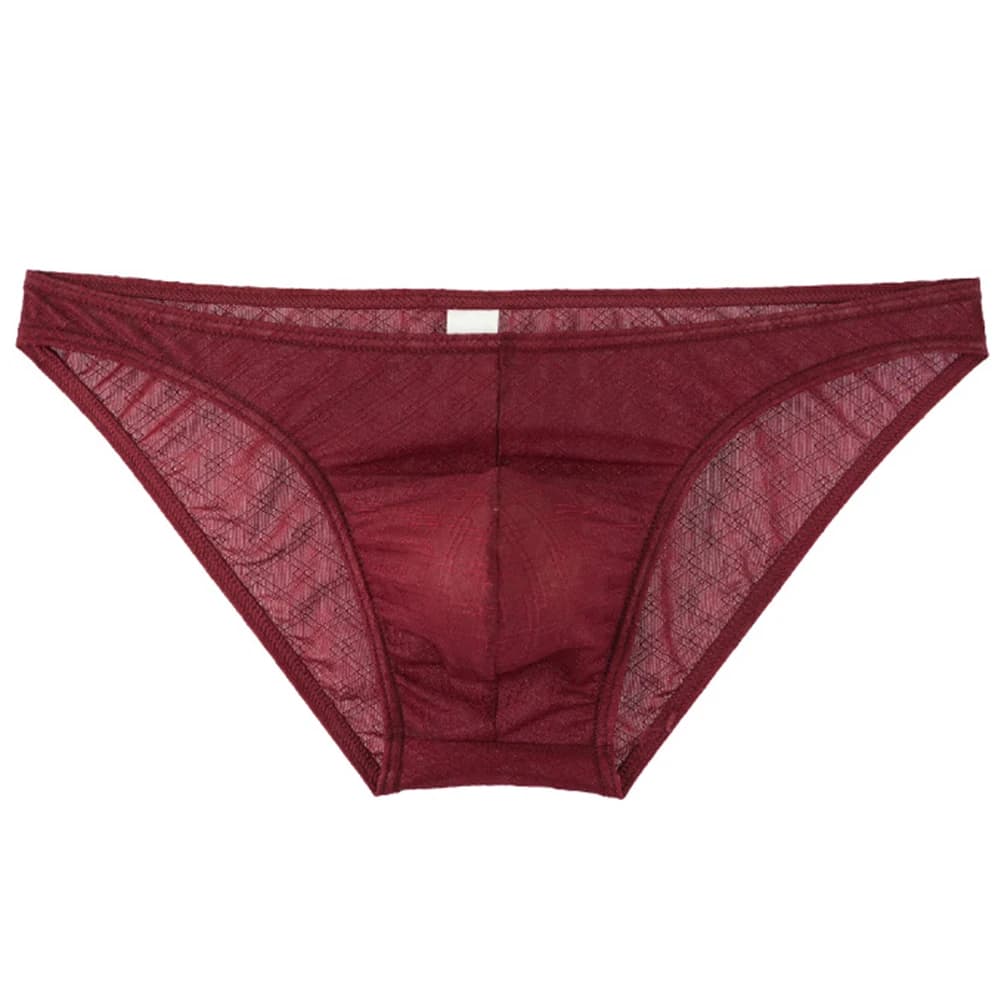 Men Diamond Low Waist See Through Briefs Breathable Lingerie Ultra Hot Pouch Sheer Underwear Extreme Panties Men's Underpants
