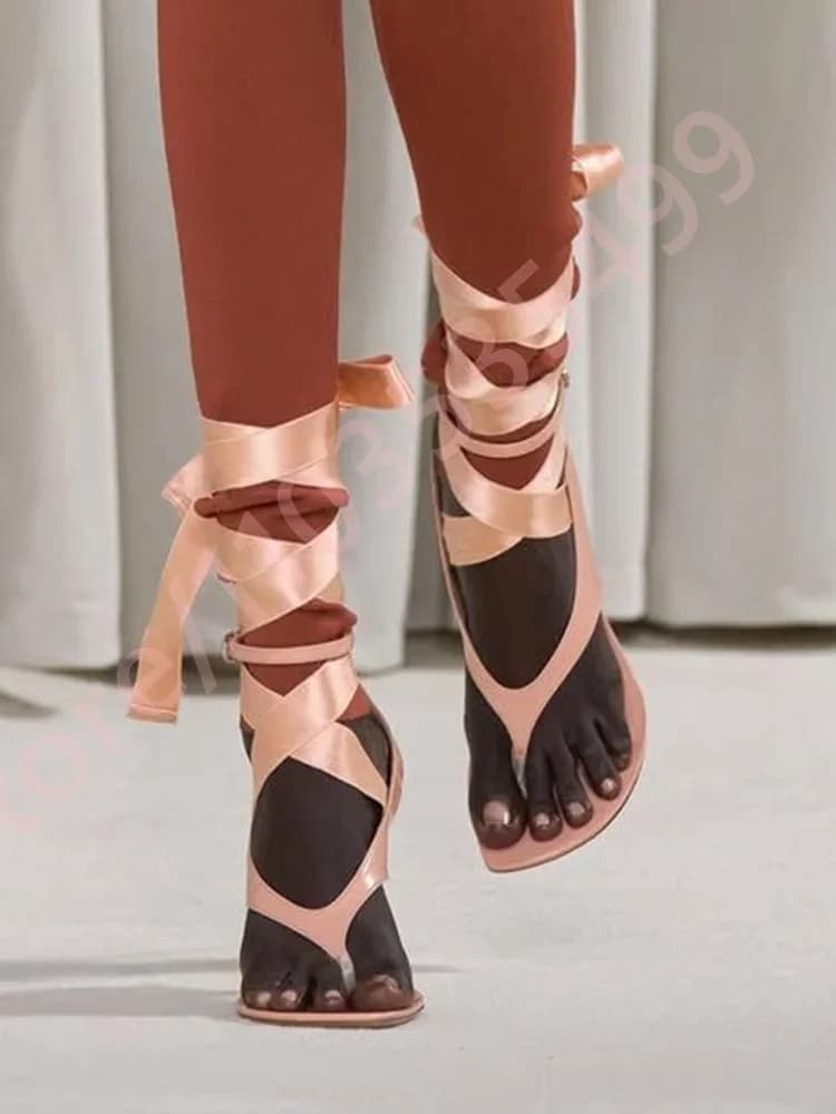 Pink Clip-Toe Strap Fashion Women's Sandals 2025 Summer New Party Casual Sandals Ins Style Sexy Catwalk Thin High Heels