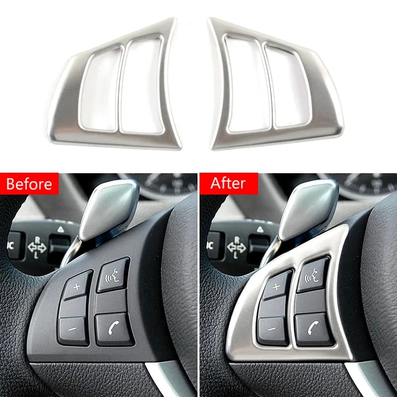 For BMW X5 E70 X6 E71 2008-14 Interior Accessories Stick Console Steering Wheel Button Frame Decorative Cover