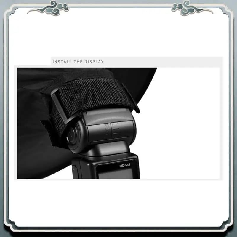Premium Universale 44Cm Rotondo Flash Softbox Portatile Pieghevole Stile Speedlite Diffusore Riflettore Cinghia Per Flash Fotocamera