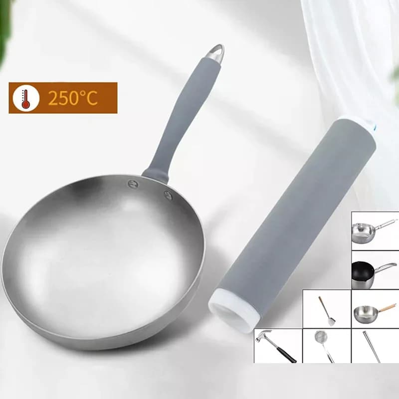 Nuovo coperchio con manico in silicone antiscottante; Elevata resistenza al calore per padelle.