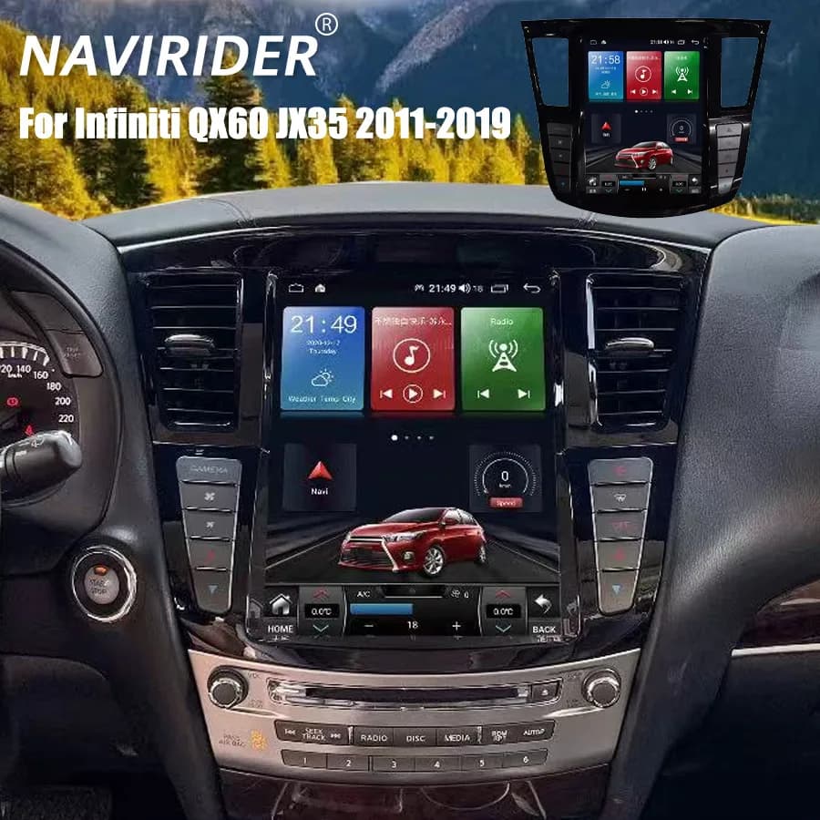 256GB Android 15 Touch Screen Radio Per Infiniti QX60 JX35 2011-2019 Auto Navi Lettore Multimediale Wireless Carplay registratore a nastro