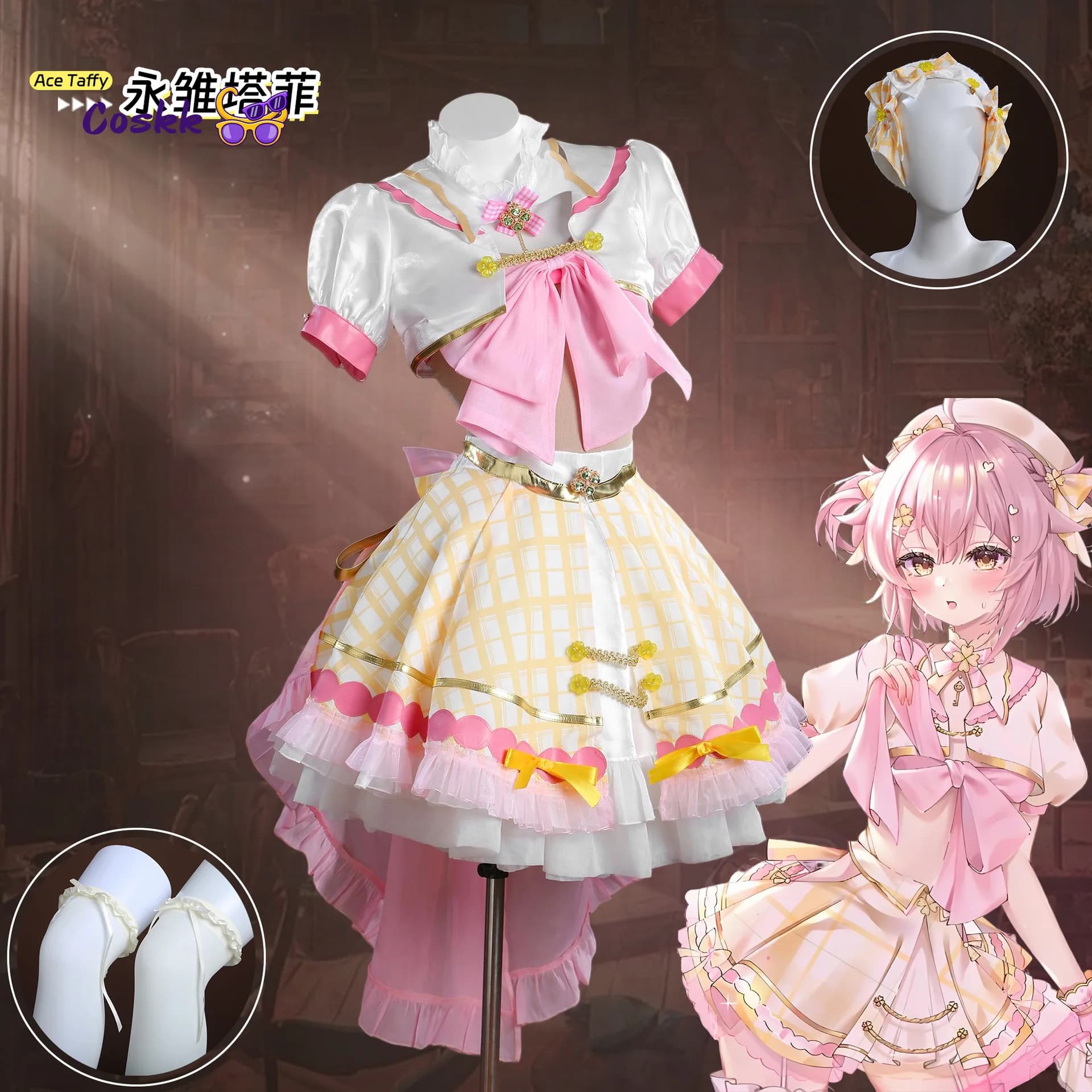 Costumi Cosplay del Cantante Virtuale Ace Taffy, Abiti per Esibizioni di Idol Anime, Vestiti per Performance