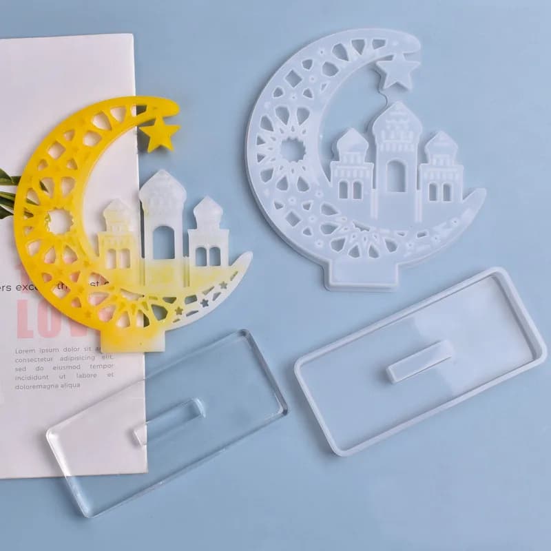 Castle Ghost Exhibition Board Resin Mold Silicone DIY Display Resin Moulds Transparent Epoxy Resin For Crafts Table Decoration