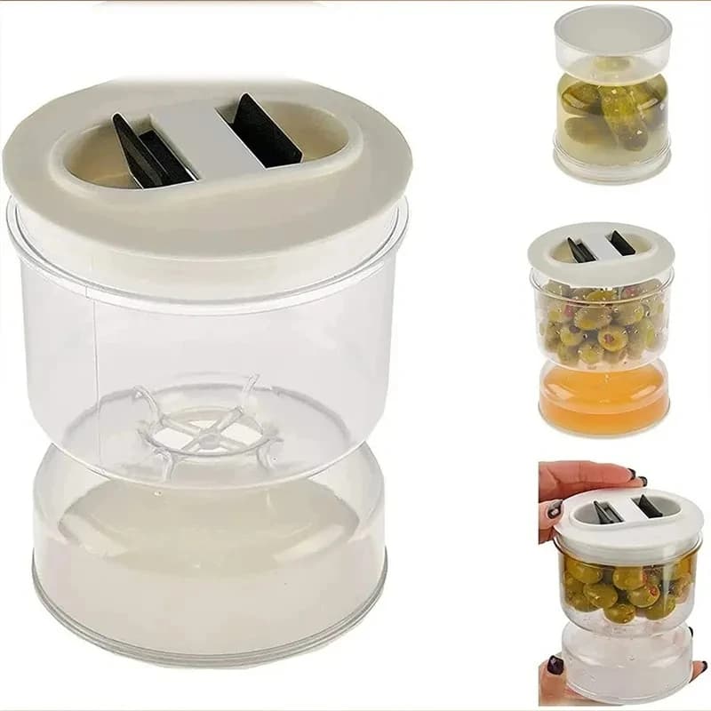 Sottaceti barattolo Dispenser secco e umido conservazione della bottiglia di cibo organizzatore della cucina Kit di fermentazione del barattolo di Kimchi contenitore separatore di succo