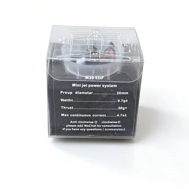 Micro EDF M30 da 30mm con Motore Brushless Cavo 8520 - 3V-5V 50g di Spinta per Modelli di Aerei RC