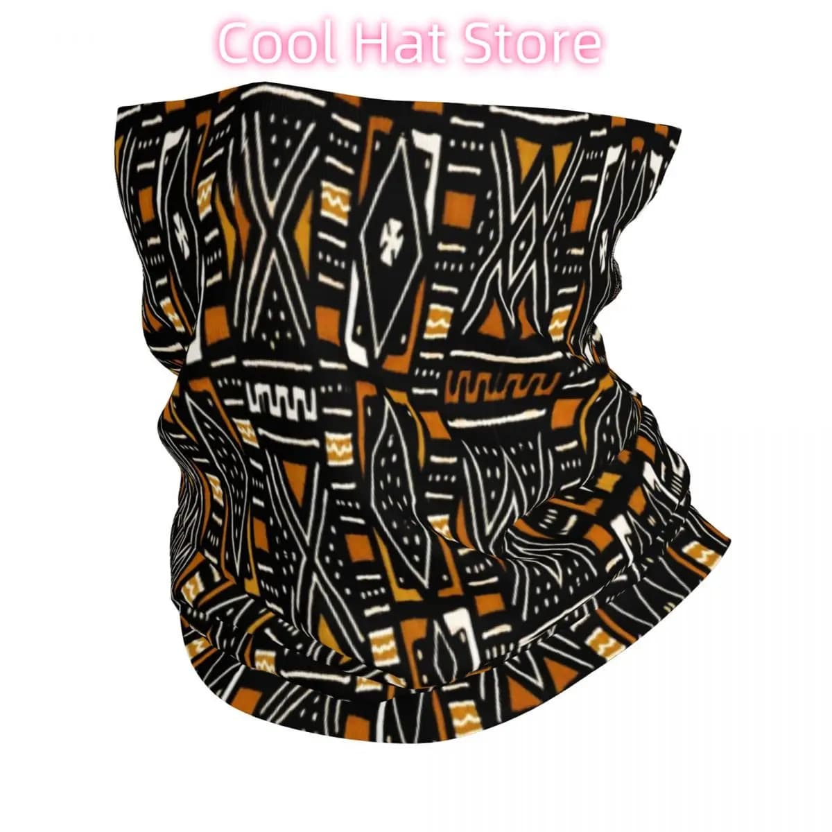 Africano Bogolan Mudcloth Modello Bandana Copri collo Wrap Maschera Sciarpa Multifunzione Maschera Escursionismo Pesca Adulto Per tutte le stagioni