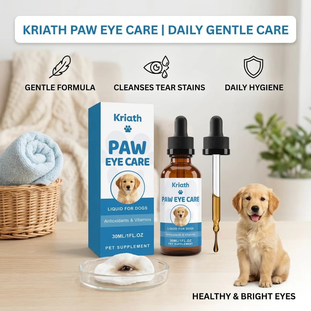 Dog Eye Care Liquid Removing Tear Stains & Dirt Soothing Irritated Eyes Antioxidant Gentle Daily Eye Wash Drops Pet Eye Cleanser