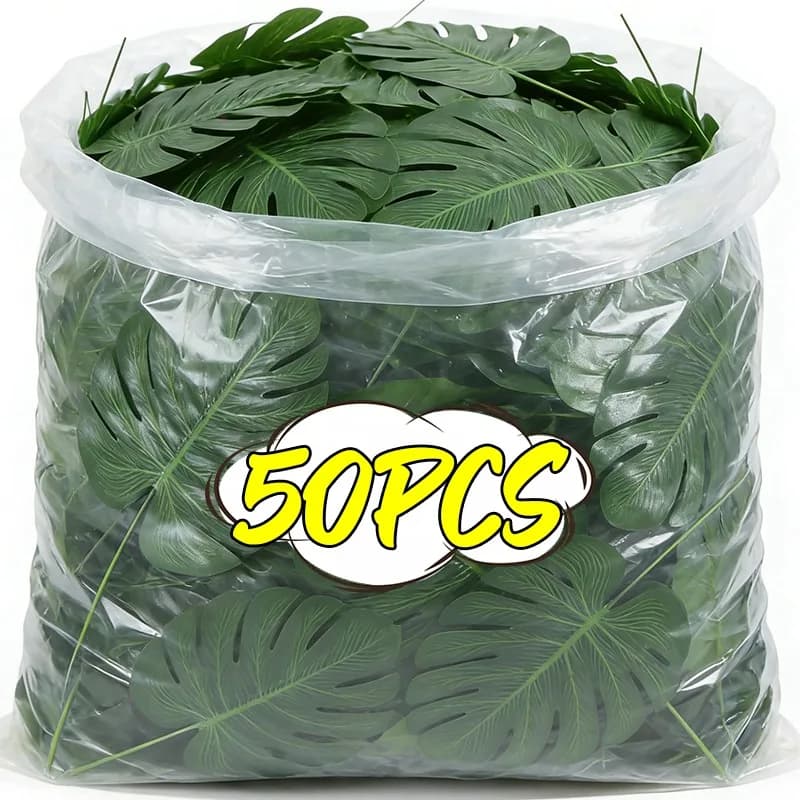 Wholesale artificial turtle leaves branch, fake silk green plants, spread turtle tail leaves for DIY decorations for weddings, birthday parties and home