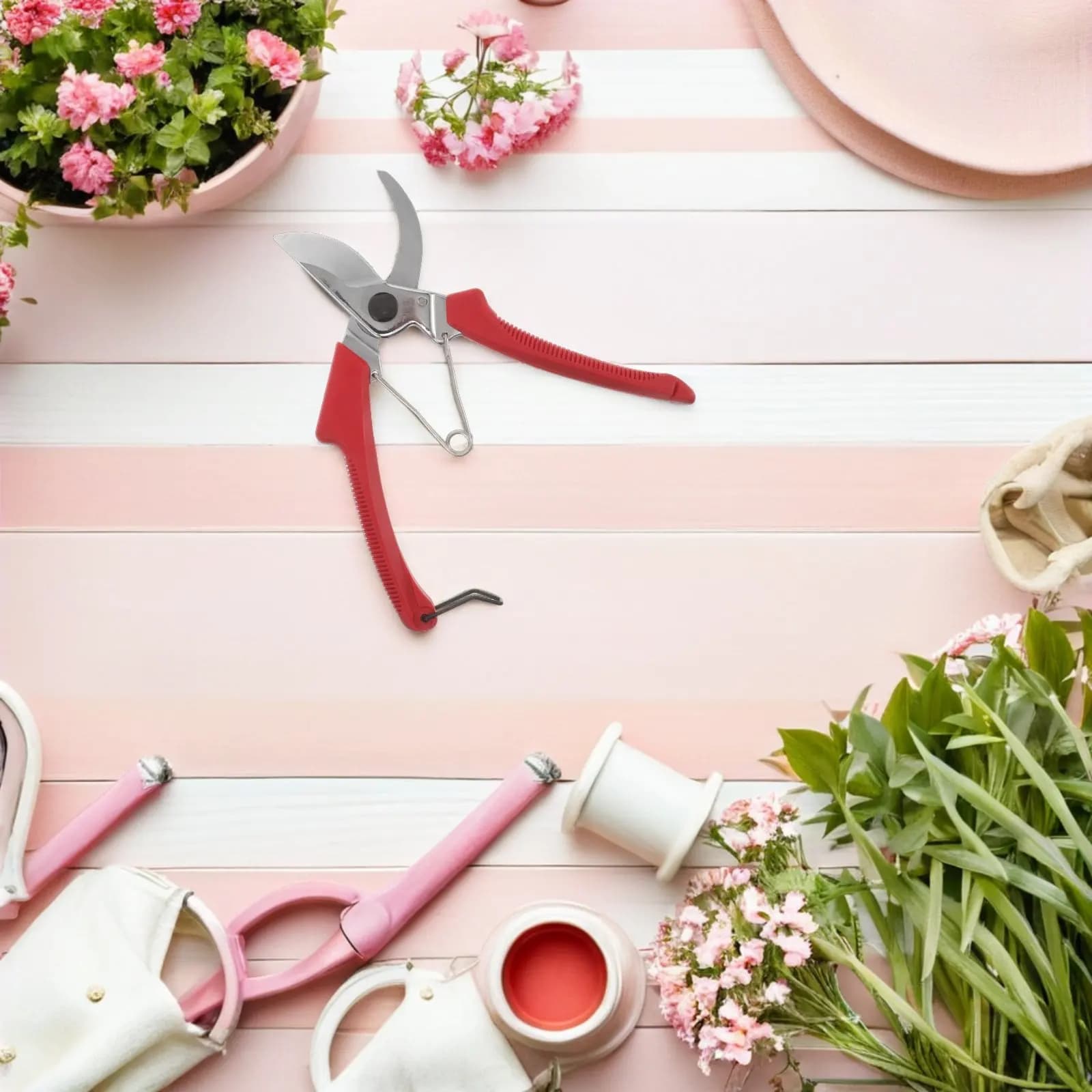 Ergonomic Heavy Duty Pruning Shears Steel Head Garden Tree Branch Cutters Flower Trimming Scissors Fruit Tree Pruning Plant