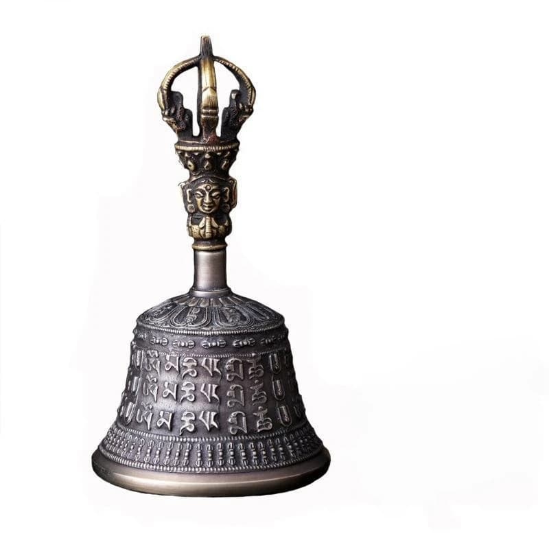 Tibet Tibetan Nepal five-strand six-syllable mantra vajra bell Statue Ornament Home Office Cabinet Deco Desktop Decor Figurines