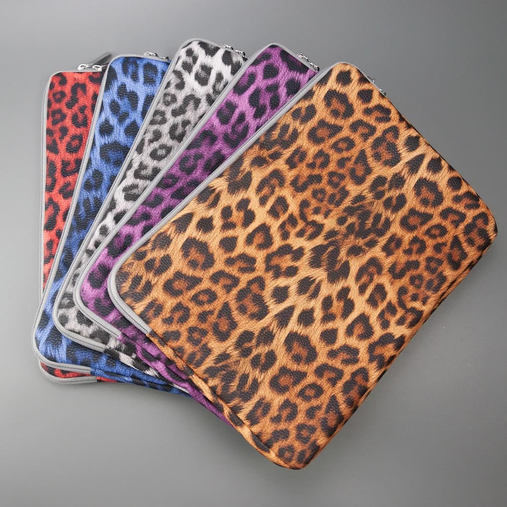 Custodia morbida per tablet con stampa leopardata moda per laptop 13 14 15 16 pollici/per MacBook Air Pro13 Xiaomi Lenovo Dell Notebook Custodia morbida