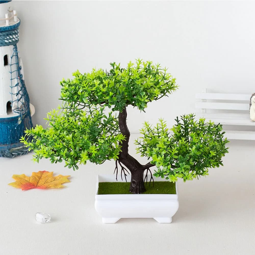 Piante artificiali decorative, bonsai in vaso, piccolo albero in vaso, pianta finta in vaso, ornamenti per giardino zen, decorazioni per tavolo, casa e stanza.