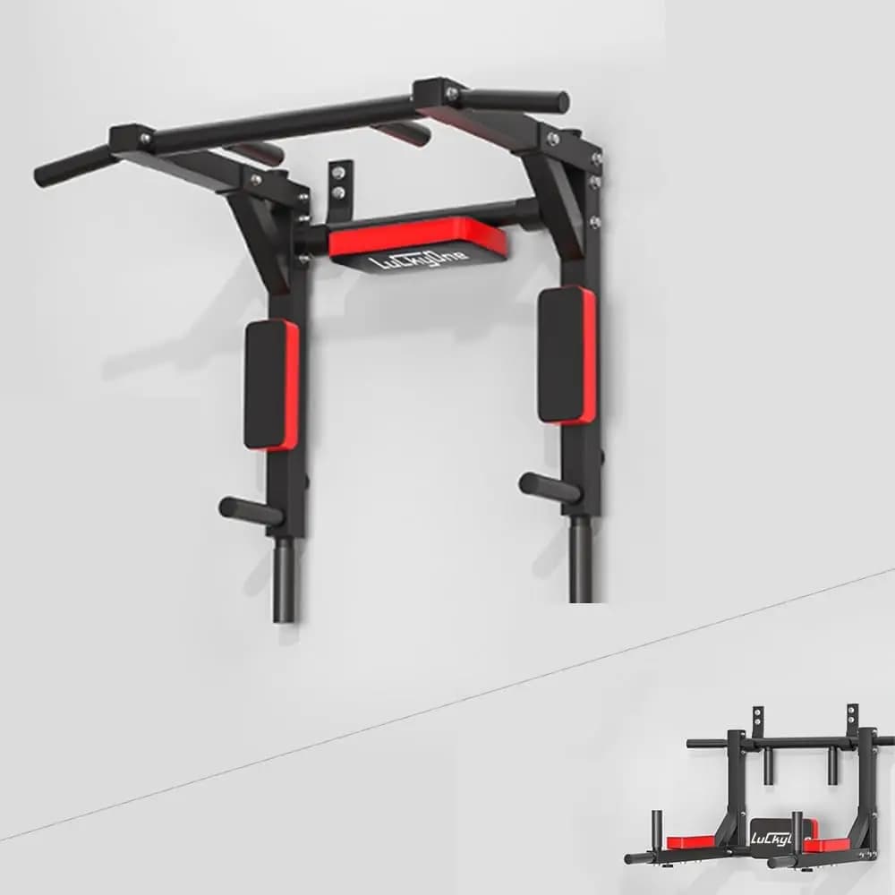 Multifunctional Traction Wall Bar, Steel Chin-Up Bar, Indoor Training Dip Station