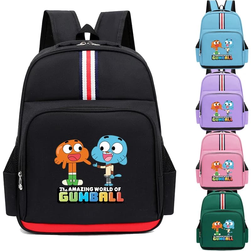 Zaino The Amazing World of Gumball per studenti della scuola primaria, zaino con cartoni animati di Gumball, borsa scolastica per ragazzi e ragazze, idea regalo