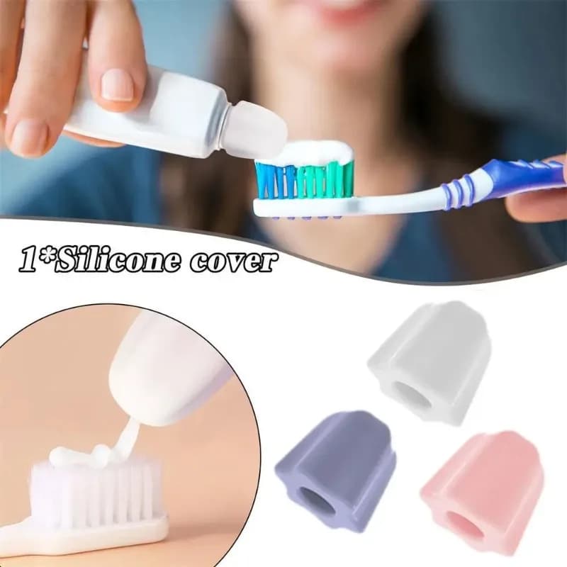 Tappo per dentifricio con chiusura automatica Tappo in silicone senza pulizia pigra Tappo per dentifricio antipolvere Estrusore per dentifricio Forniture per il bagno