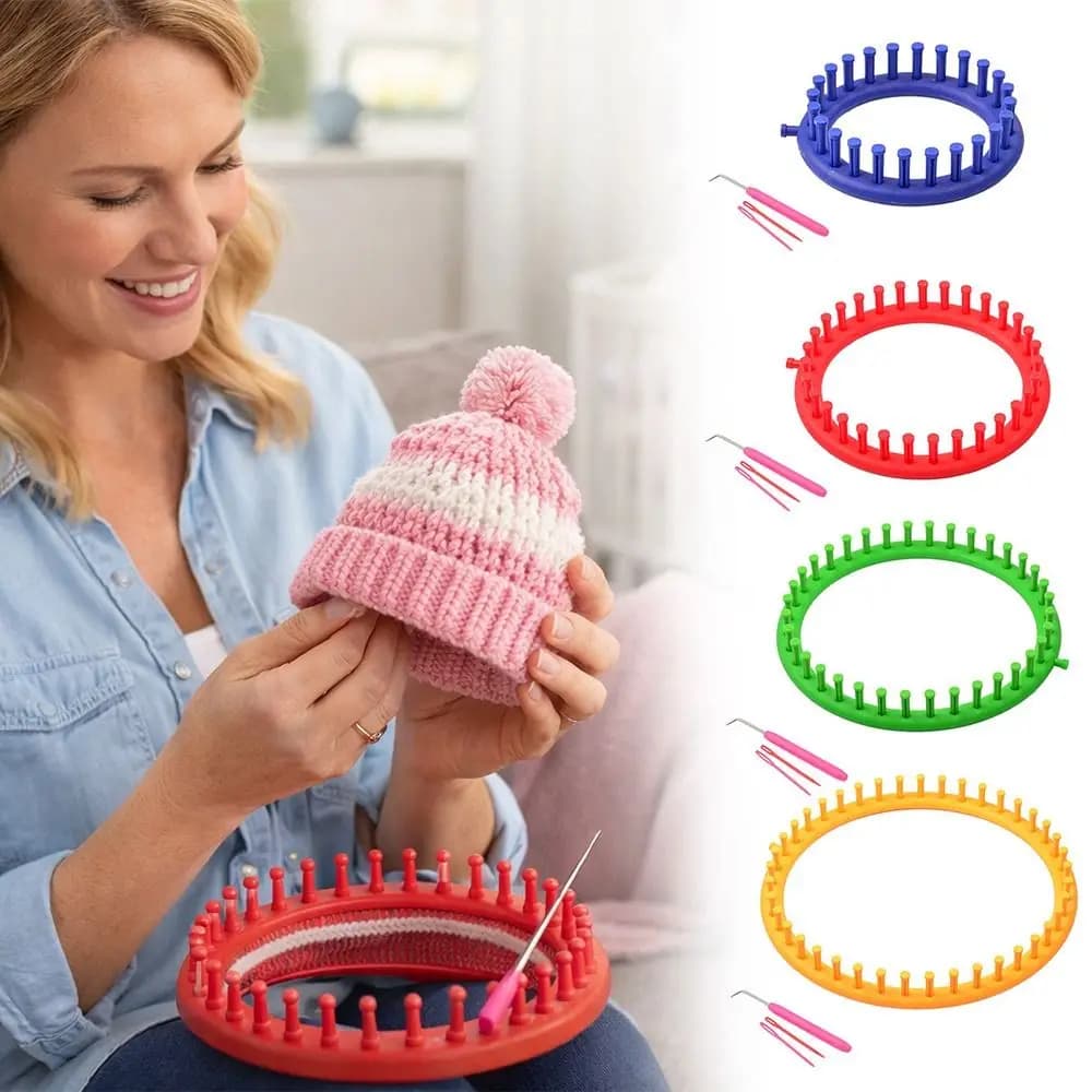 Round Knitting Loom DIY Durable Self-woven Scarf Knitting Artifact Stitching Knitting Machine Weaving Scarf Sweater Hat Shawl