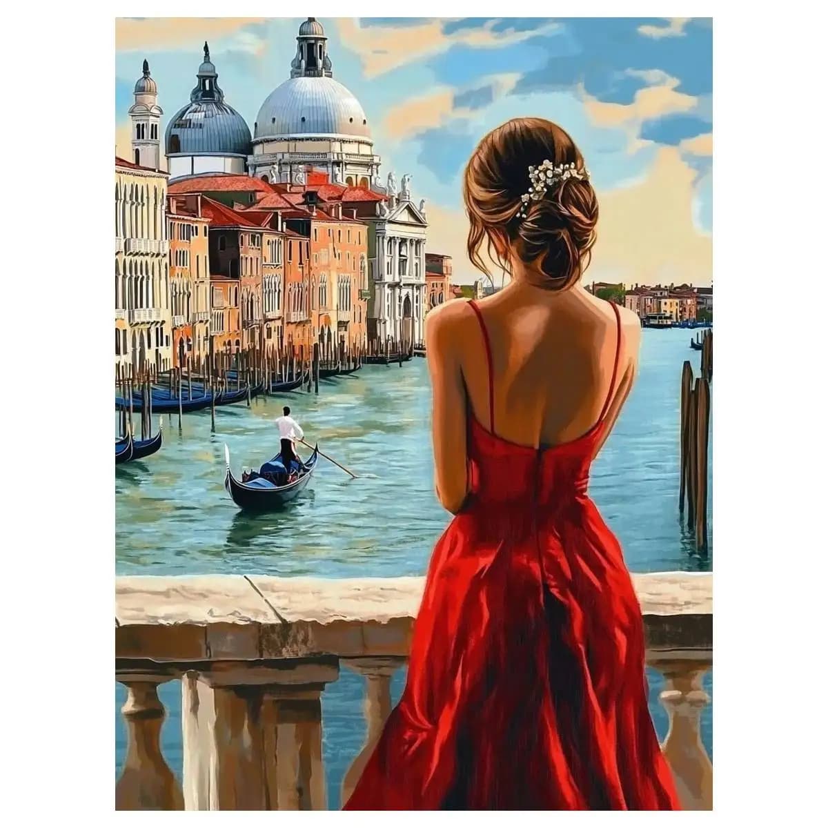 Bellezza placcata rossa 30X40CM/11.8X15.7in Kit punto croce fai da te 11CT/14CT Ricamo Arte e artigianato con aghi Filo di cotone ecologico fai da te