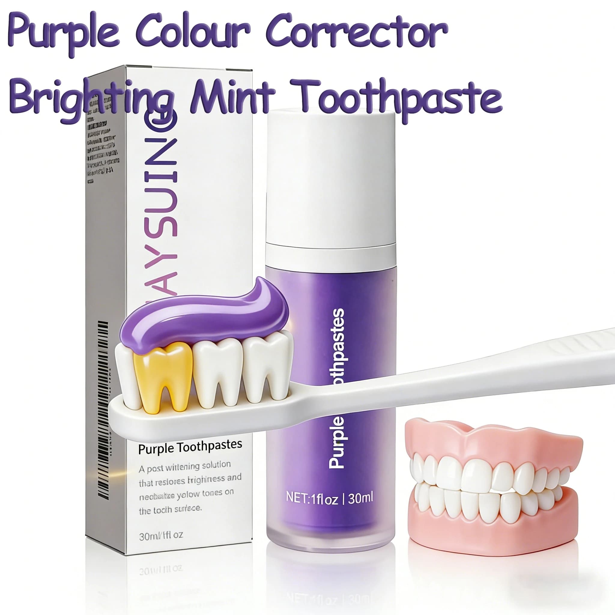 Dentifricio Ortopedico Viola for Removing Masks of Smoke Profonde, Genival Protection, Efficiently cleans Oral Cavity and Illumina i Denti