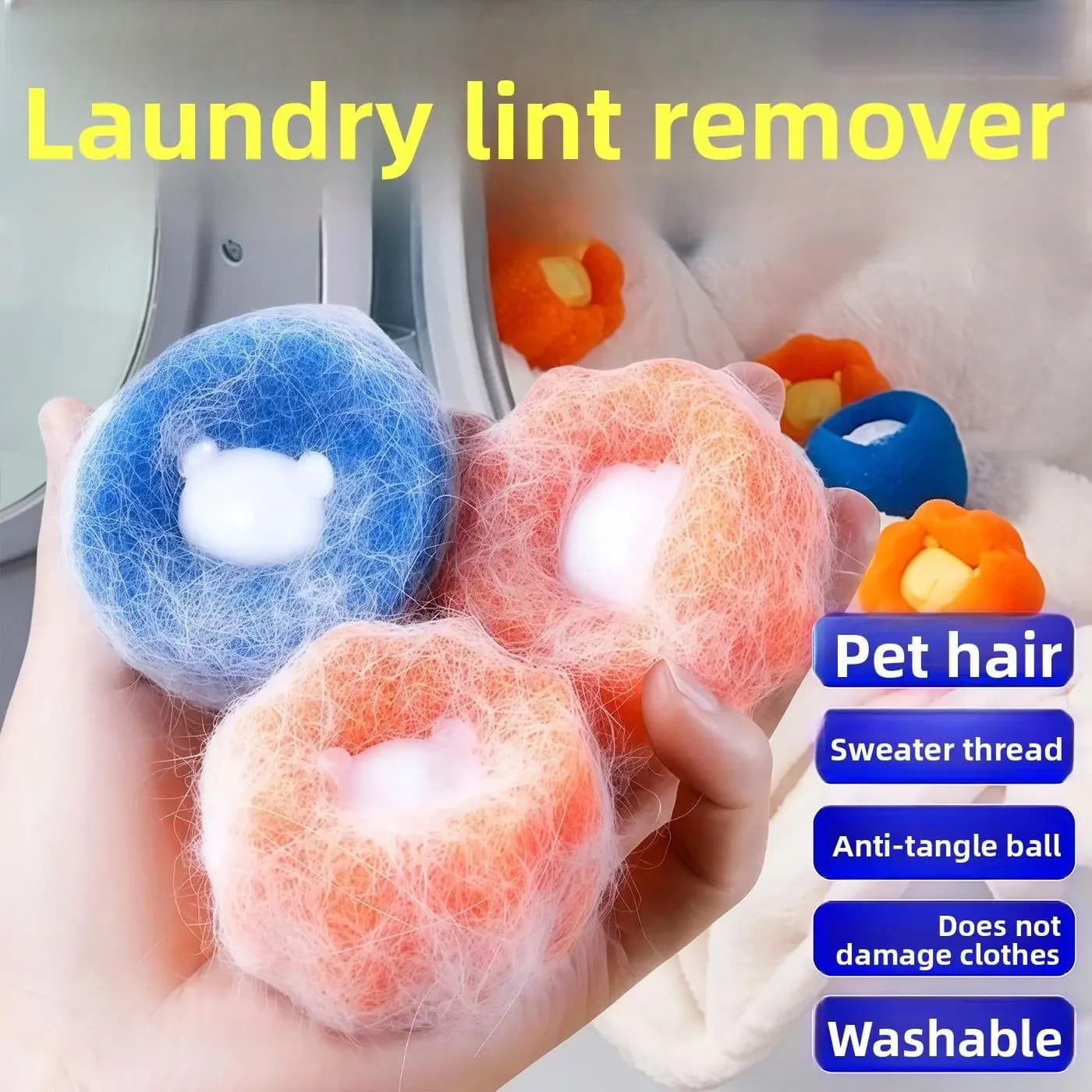 Laundry Lint Remover Magic Laundry Ball Cat Hair Catcher Filter Bag for Drum Washing Machine