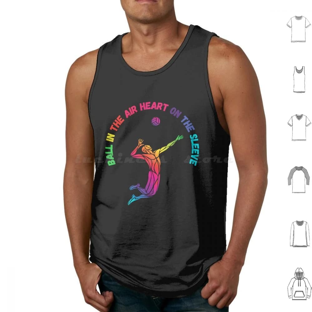 Un regalo per i giocatori di pallavolo: Ball In The Air, Heart On The Sleeve, canotte, gilet, magliette senza maniche, anime sportivi di pallavolo