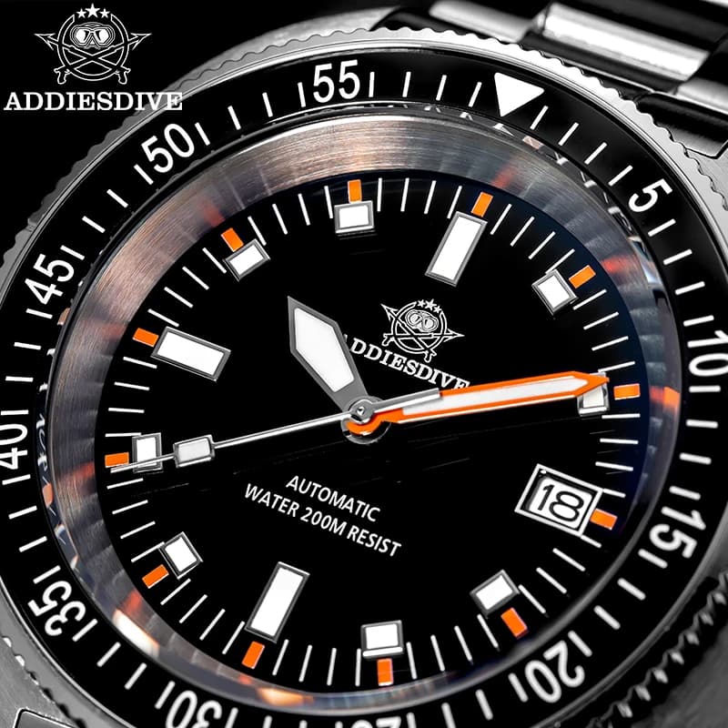 ADDIESDIVE Hot Sale AD2081 Watch For Man BGW9 Blue Luminous 20Bar Diving Sapphire Glass Japan NH35A Automatic Mechanical Watches