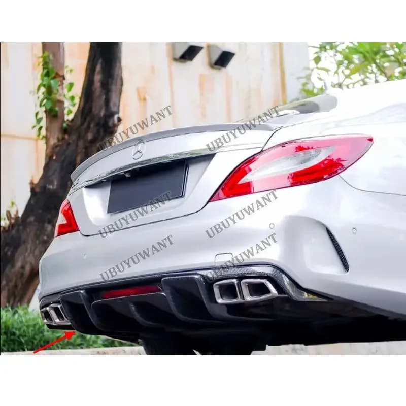 For Benz CLS W218 CLS260 350 Rear Bumper Diffuser Lip Spoiler Car Body Kit Accessories