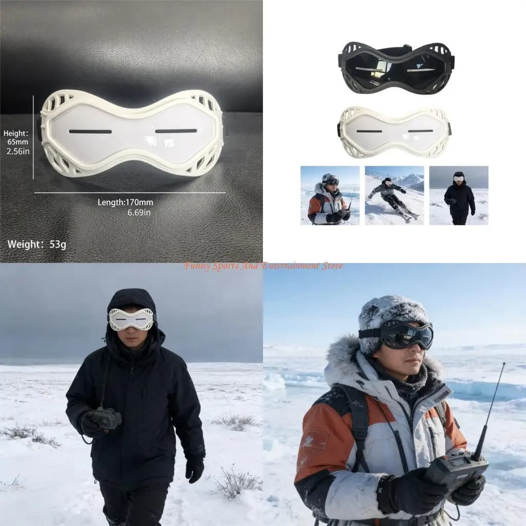 Occhiali da sci anti cecità da neve C4DE con cinturino regolabile per donna uomo sport invernali