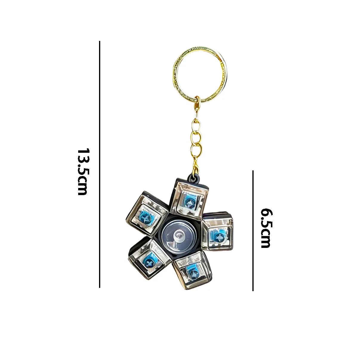 Portachiavi Girevole HOT con Tastiera, Antistress, Fidget Spinner, Giocattolo Decompressione, Ciondolo per Studenti, Piccolo Regalo