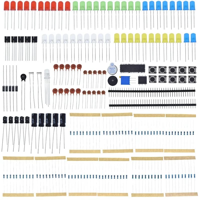 1/3PCS Nuovo kit di avviamento di base per elettronica per Arduino UNO MEGA2560 Raspberry Pi con resistenza condensatore cicalino LED