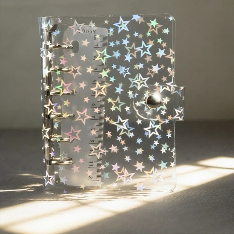 A5 A6 A7 Transparent Star DIY Binder Photocards Collect Book Diary Agenda Planner DIY Cover Album Stationery