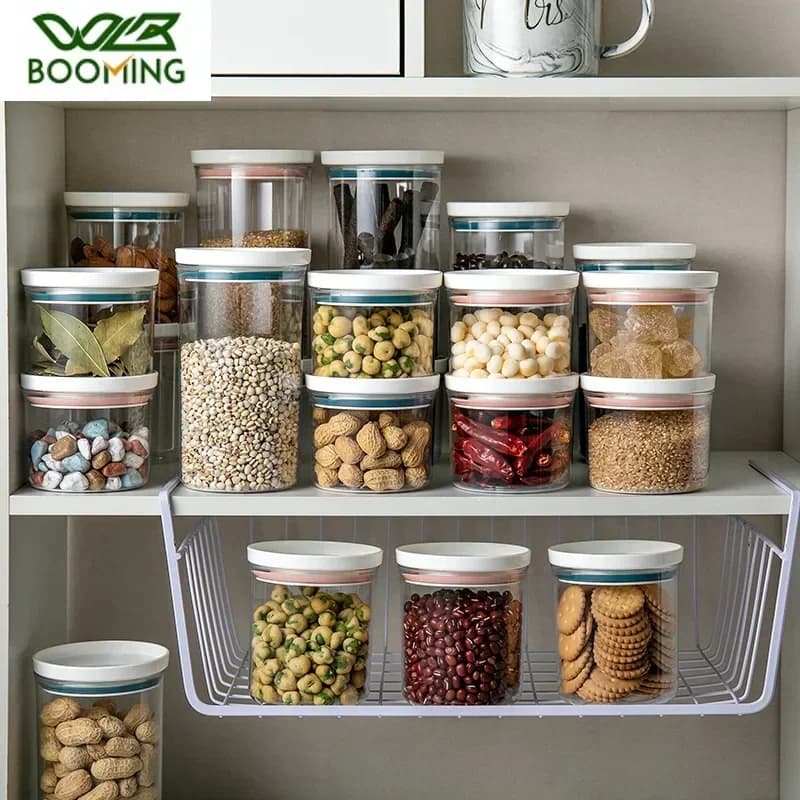 WBBOOMING Contenitori Sigillati con Anello, Scatola per Conservazione in Cucina, Contenitore Trasparente per Alimenti, Mantiene il Fresco, Nuovo Contenitore Trasparente