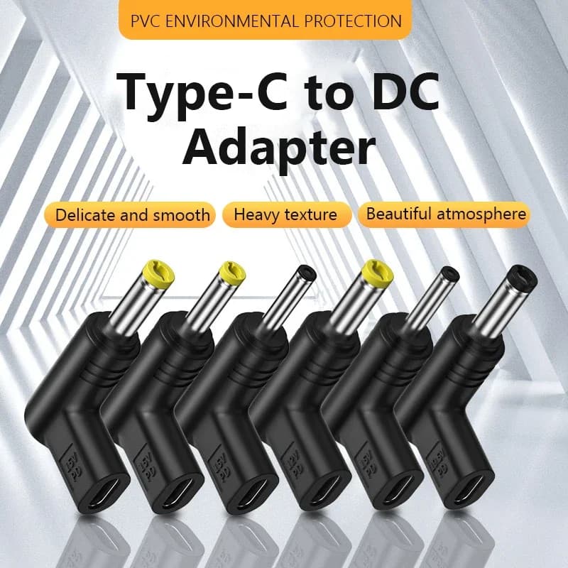 USB C PD to DC Power Connector Universal 5V 9V 12V 15V 19V Type C to DC Jack Plug Charging Adapter Converter for Router Tablet