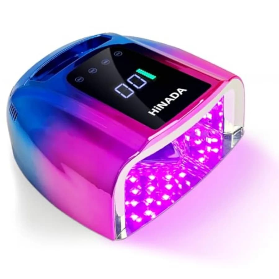 Professional LED UV Lamp Rechargeable from 96W for Nails and Light Polymerizing with Intelligent Sensor - Dryer Fast Polymerization Wireless Gel for A
