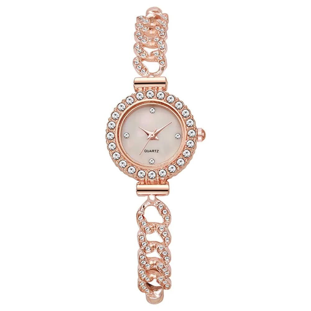 New Elegant Bracelet Watch Rhinestone Adjustable Quartz Watch Chain Pendant Wrist Watch Women Girls